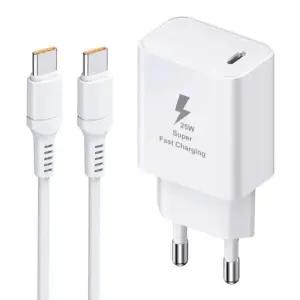 YINTO c타입 고속 충전기 25W PD3.0 PPS + C TO C 1.5M 100w 케이블 세트