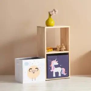 [아도라퍼니처]아도라퍼니처 2단 2칸 고무나무 오픈 책장 395