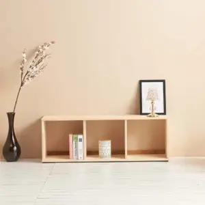 [아도라퍼니처]아도라퍼니처 1단 3칸 고무나무 오픈 책장 1147