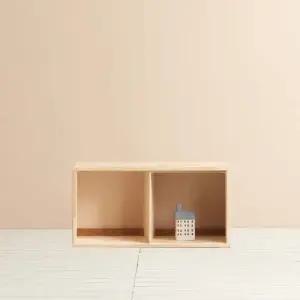 [아도라퍼니처]아도라퍼니처 1단 2칸 고무나무 오픈 책장 770