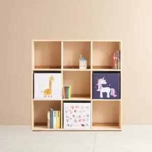 [아도라퍼니처]아도라퍼니처 3단 9칸 고무나무 오픈 책장 1147