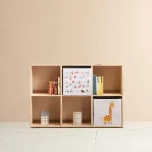 [아도라퍼니처]아도라퍼니처 2단 6칸 고무나무 오픈 책장 1147