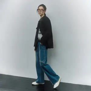 [LAP](대구신세계)기모 절개 프린지 슬림 일자팬츠 AR4DPB61