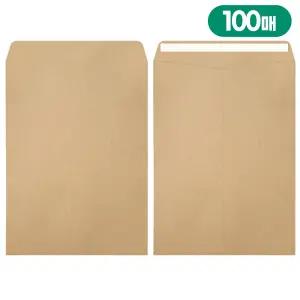 양면 테이프 각대봉투 꾸미기 서류 봉투 대 크라프트 종이 우편봉투 곰신 A4 100매