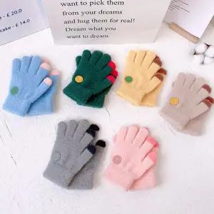 아동털기모장갑 아기 키즈 유아 초등 겨울 남아 여아 손가락 터치 장갑 단체 선물 답례품