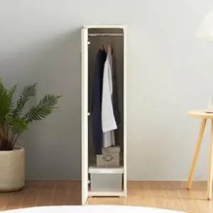 고품질 옷수납장 틈새 옷장 원룸 행거봉 연메이플 미니옷장 틈새...