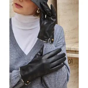 [닥스](센텀시티점)DCGV5F300BK [여성장갑][닥스장갑]블랙 심플 DD 솔리드 양가죽 여성장갑