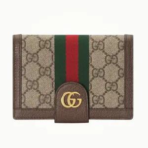 (백화점AS가능)(케이스+쇼핑백포함)선물포장  GG 오피디아 여권 지갑 브라운