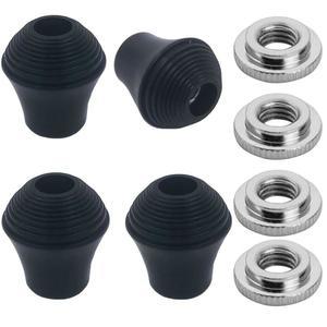 TUOREN 4Pcs 베이스 드럼 나사 고무 발 33x37mm 바닥 톰 다리 끝 너트 장착 대부분의 스퍼스 다리에 맞습니다