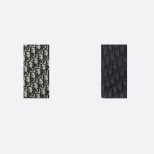 24SS  남성 버티컬 장지갑 베이지 블랙 오블리크 자카드 2OBBC002YSE