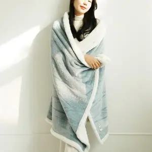 무릎 스웨터 담요 부드러운 극세사 따뜻한 양털 담요 겨울 사무실