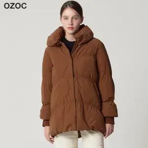 오조크 구스 세미오버 나일론 헤비 패딩