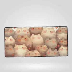 800x400 파도 바다 고양이 캐릭터 마우스 장패드 굿즈 방수 캐릭터 선물