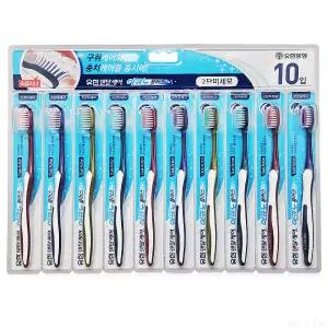 유한양행 유한덴탈케어 이코노 플러스 2단 미세모 칫솔 10개입 1개