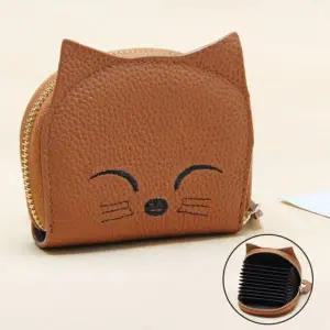 고양이 트렌드 올 세련된 지갑 여우 지갑 교통카드 미