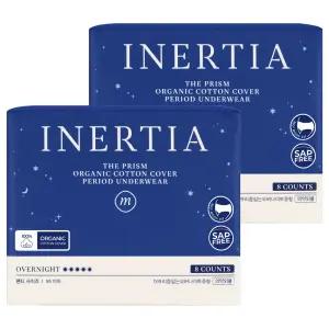 이너시아 더프리즘 피부자극 적은 입는 오버나이트 중형 8개입 2개