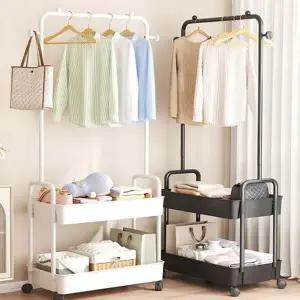 이동식 옷걸이 바퀴형 스탠드 수납 이동식 옷걸이 행거 철제 고정식