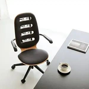 [마켓비]고품질 컴퓨터 책상의자 사무실 허리편한 높이조절 안마 의자 식탁의자 원목의자 카페의자 WFHB1L