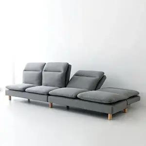 [마켓비]고품질 패브릭 리클라이너 좌식소파 4인용 모듈형 거실 소파 북유럽소파 거실소파 패브릭소파 WFH