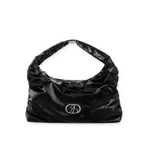 ABH348-702 Glossy Mini Tote Bag (Black)