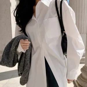 베이직 여성 무지 루즈핏 데일리 패션 와이셔츠 상의 빅사이즈 블라우스 남방 겨울 여자 체크