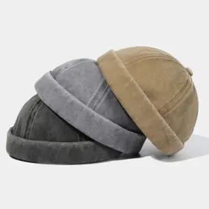 남성 워싱 스타일 데일리 모자 와치캡 면 숏비니 봄 아메카지룩 카페 남자 코디