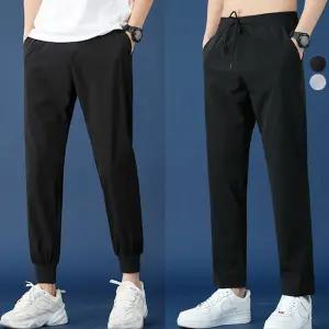 남성 시원 감촉 조거 일반핏 2가지 타입 캐쥬얼 바지 정장 팬츠 트레이닝 청 밴딩 맨도매