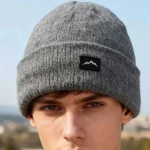 남성 따뜻한 니트 겨울 융털안감 기모 방한 숏 비니 롤업 여자 모자 캠핑