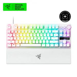 레이저코리아 헌츠맨 V3 Pro TKL 8KHz 화이트 영문각인 광축 게이밍 키보드 Razer Huntsman V3 Pro TKL 8KHz White US