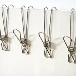 다용도집게 걸이 파티션 집게 욕실 주방 고리 4P SET 다용도집게 스텐집게 집게걸이