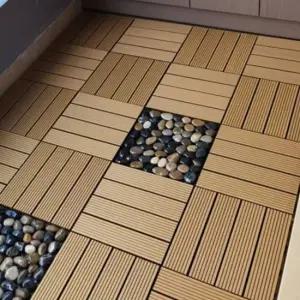 조립식타일 베란다 야외 테크 마루 타일 브라운 바닥재 데크타일 베란다데크타일