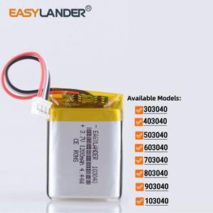 JST2.0 3Pin 3.7V 1200mAh 103040 충전식 리튬 이온 폴리머 배터리