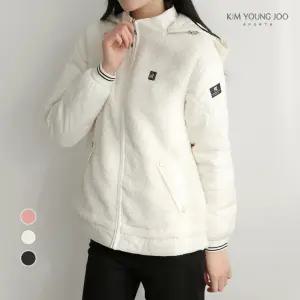김영주스포츠 여성 플리스 패딩점퍼 레이어드점퍼 뽀글이 겨울 골프 데일리 출근룩 KRWJ6938