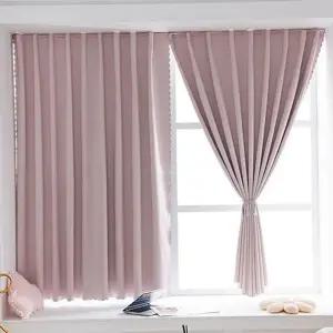 햇빛 차단 커튼 민무늬 베란다 침실 무지 암막 커튼 방한 붙이는 가림막 자취방 짧은 원룸 창문