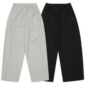 [소이] 여자 겨울신상 커브드싱글벨로아본딩와이드바지(25W0252)