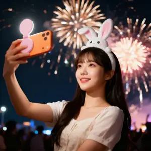 넥스트유 루샤인 P1 / 필라이트 셀카봉 스마트폰 맥세이프 조명 PF1 Light 블랙