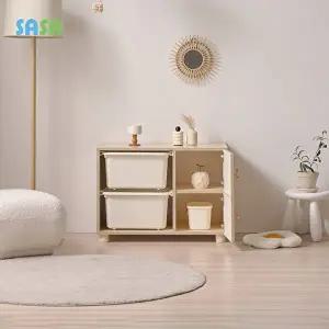 [사사가구]E0 로미 800 바구니형 아동 다용도수납장(원목발포함)