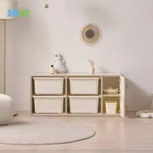 E0 로미 1200 바구니형 아동 다용도수납장(원목발미포함)