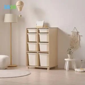 E0 로미 720 4단 바구니형 아동 장난감수납장(원목발포함)
