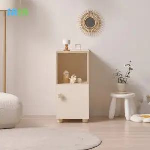 가구 E0 로미 2단 틈새 도어형 아동수납장 원목발포함)