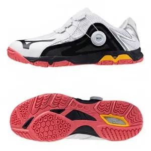 미즈노 탁구화 웨이브메달 보아(BOA) 화이트x칼립소코랄