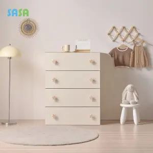 E0 로미 800 4단 속깊은 아동서랍장(원목발미포함)