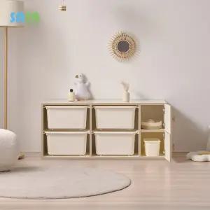 E0 로미 1200 바구니형 아동 다용도수납장(원목발미포함)