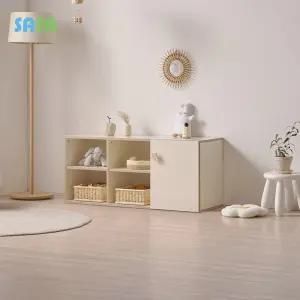 E0 로미 1200 도어형 아동 다용도수납장(원목발미포함)