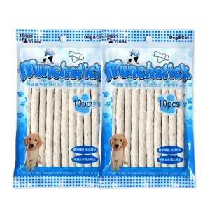강아지 우육피 우유 먼치껌 스틱 10개입 2P 치석제거/개/껌/애견/무설탕/덴탈/대형견/치석/제거/양치/딩고
