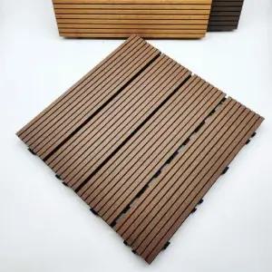 바닥재 데크타일 우드 초코운 조립식 바닥재 데크타일 베란다데크타일 조립식데크타일