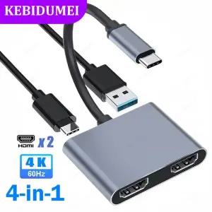 C타입HDMI젠더 CTOHDMI HDMITOC USB C 도킹스테이션 듀얼 HDMI 어댑터 30 허브 C타입 to 분배기 노트북 맥