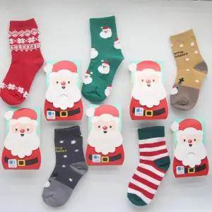 크리스마스 선물 세트 캐롤 아동 양말 5족세트 5~6세 (3호)