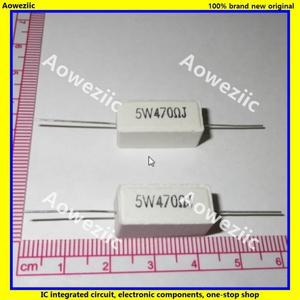 10Pcs RX27 수평 시멘트 저항 5W 470ohm 470R 세라믹 정밀 5% 전력