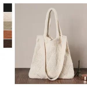 BR26 라탄패턴 니트백 숄더 크로스백 여성 보조 겨울 gIa7+5dzt